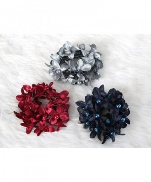 Classic flower elastic ponytail holder