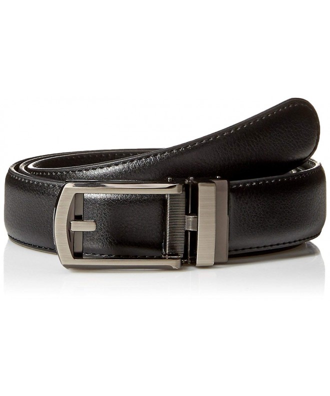 Men's Adjustable Perfect Fit Leather Belt - As Seen on TV - Black ...