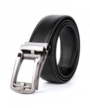 Ratchet Leather Automatic waistline - Black Mens Slide Belt - CY18HEERK7E