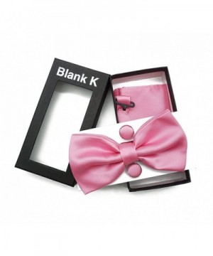 Plated Bowtie Cufflinks Pocket Square