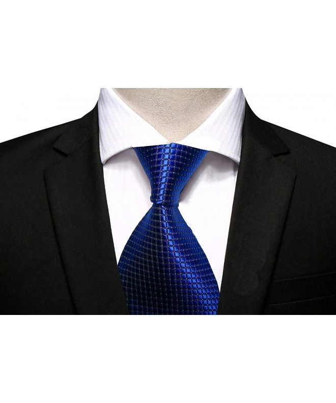 Necktie for Men Jacquard Woven Checkered Tie Wedding Suit Necktie for ...