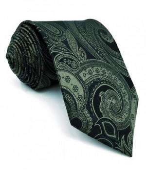 Shlax Wing Paisley Neckties Green