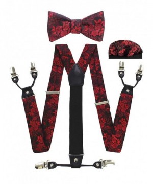 JEMYGINS Floral Suspender Pocket Square