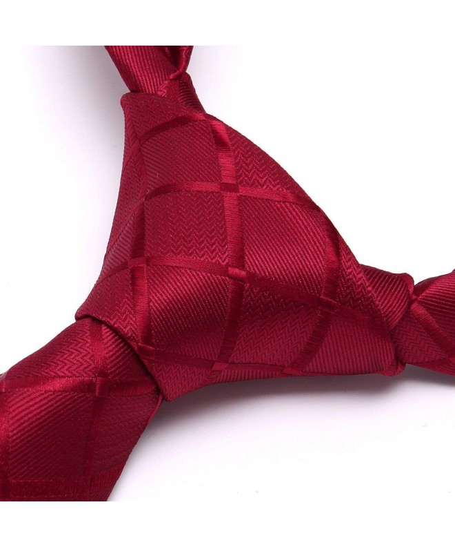 Extra Long Check Tie Handkerchief Men's Necktie & Pocket Square Set ...