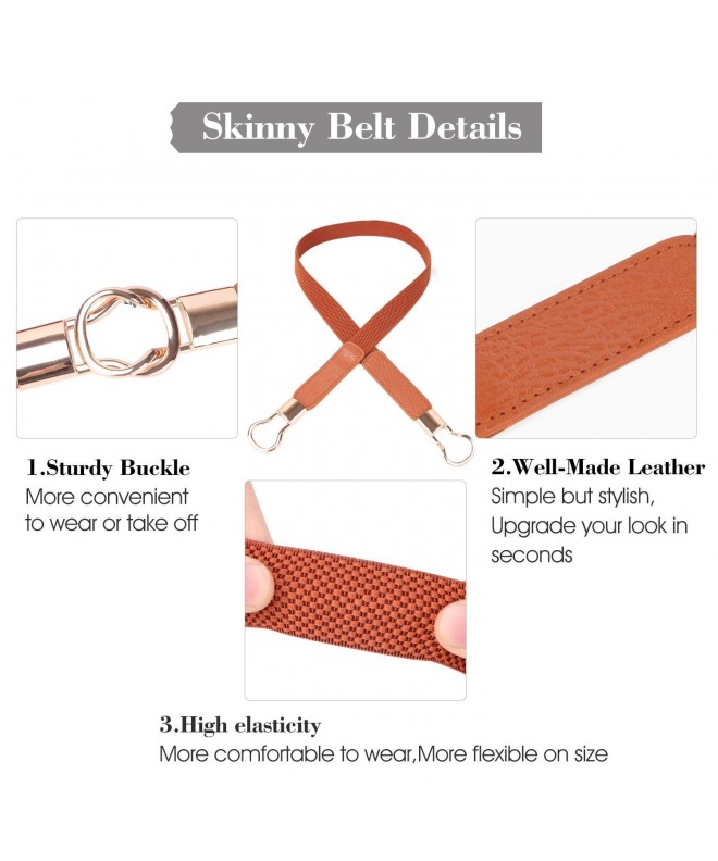 Fashion Skinny Belt For Women Elastic Thin Waist Belt Stretch Cincher 