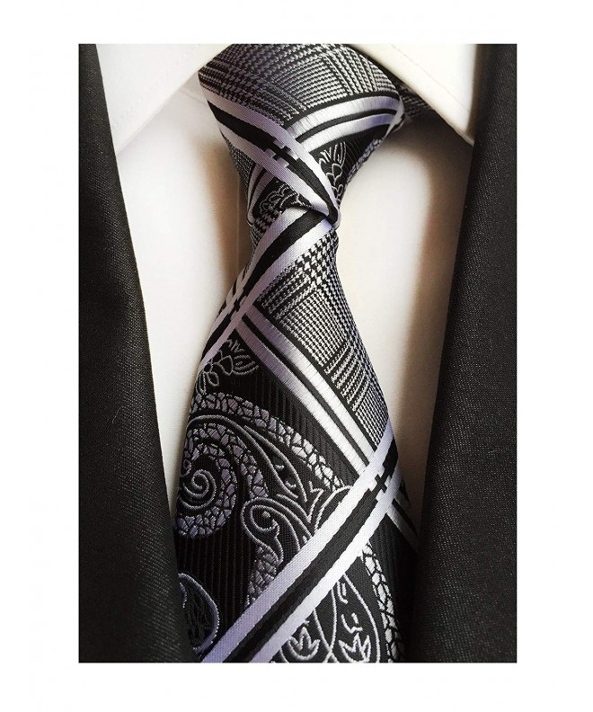 Men's Classic Stripe Jacquard Woven Silk Tie Formal Party Suit Neckties ...