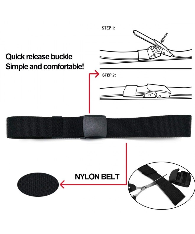 Men's Military Tactical Web Belt- Casual Nylon Webbing with No Metal ...