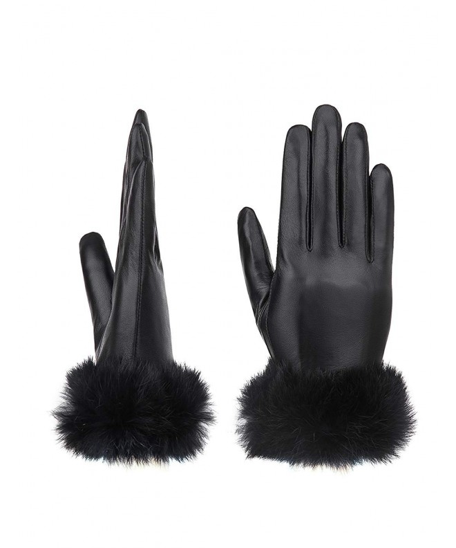 womens leather gloves with fur