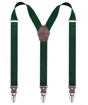 Alizeal 3 5cm Leather Suspenders Green