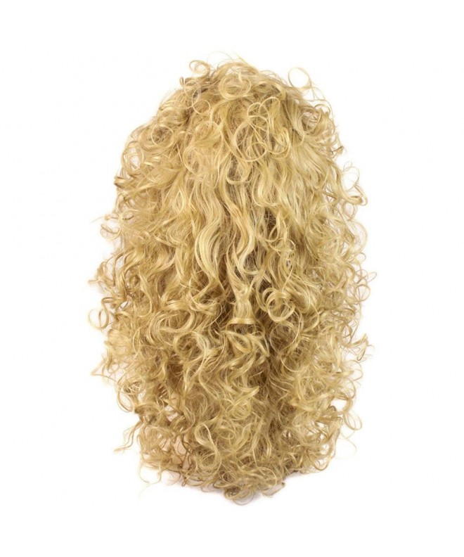 AMAZING SEXY Wild Untamed Long Curly Wig Gold blonde Ladies Wigs ...