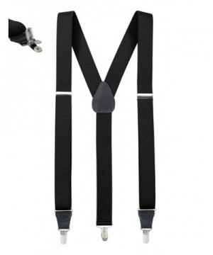 Mens Elastic Slip Suspenders Leather