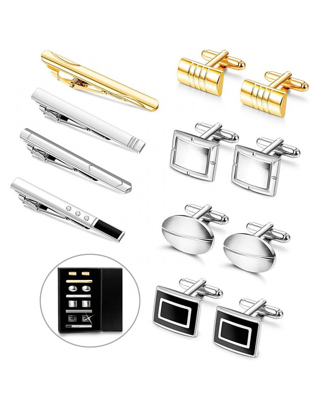 12 Pcs Tie Clips for Men Skinny Tie Pin and Cufflink Set Mens ...