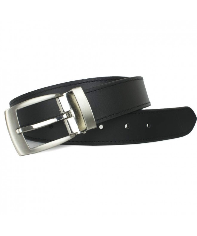 Black Balsam Knob Belt - Top Grain Leather Dress Belt with Nickel Free ...