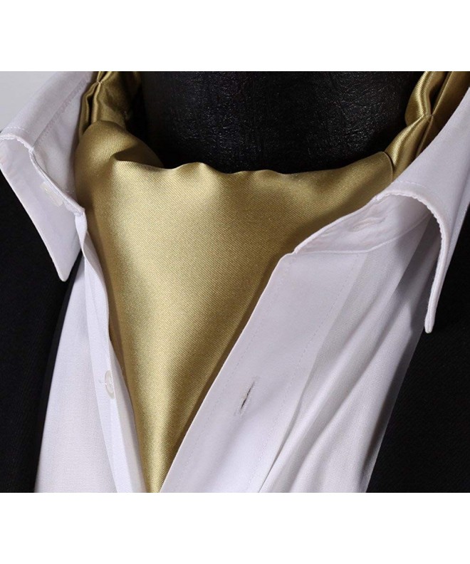 Men's Ascot Tie and Pocket Square Set Jacquard Woven Silk Cravat ...