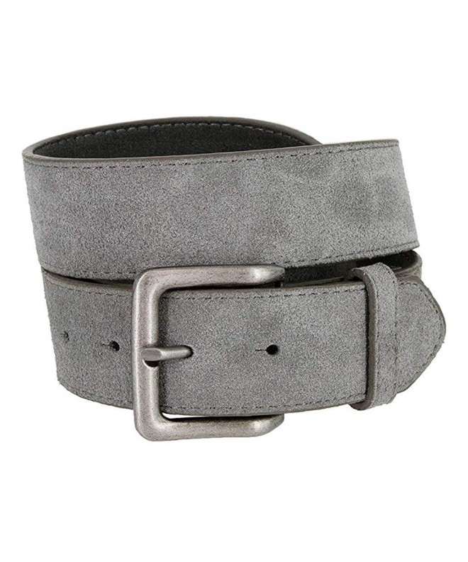 Mens Belt Full Geniune Leather Stainless Steel Slide Buckle Adjustable ...