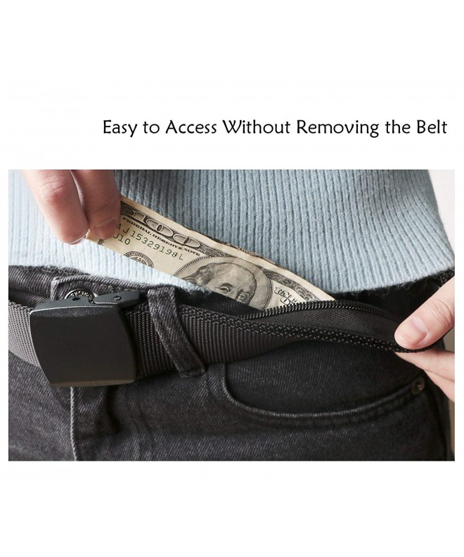 Travel Money Belt- Nylon Hidden Money Pocket Belt with Plastic Buckle ...