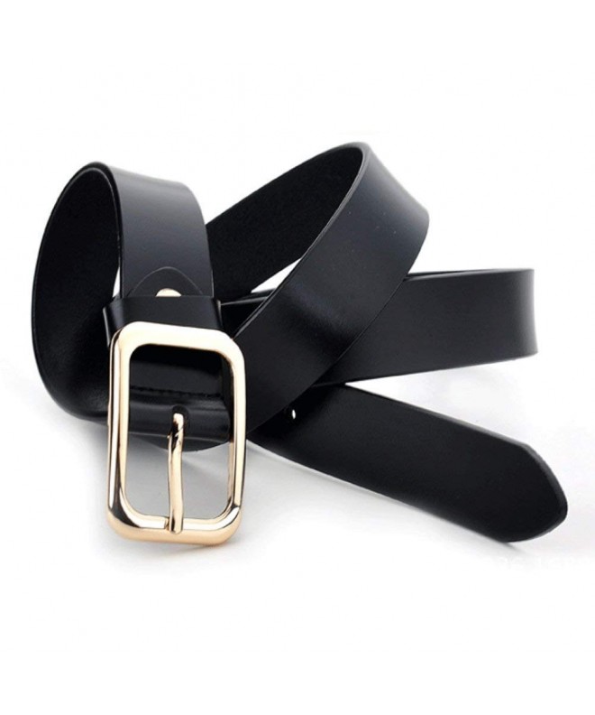 Leather Belts for Women- Genuine Leather Womens Belts with Gold Buckle ...