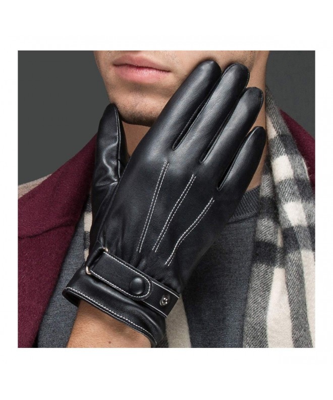 mens leather warm gloves