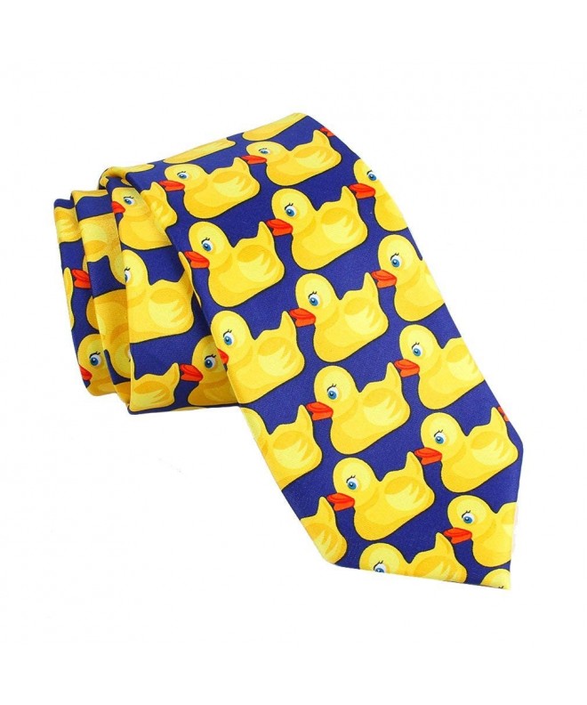 Rubbery Duck Necktie - Barney's Ducky Tie - Yellow - CO189OZK28M