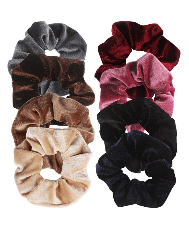 Extra Large Satin Hair Scrunchies (2 Pack) (Brown) - C612IOULZ7B